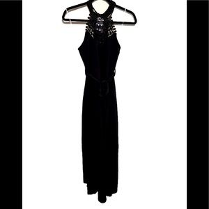 Black belted jumpsuit